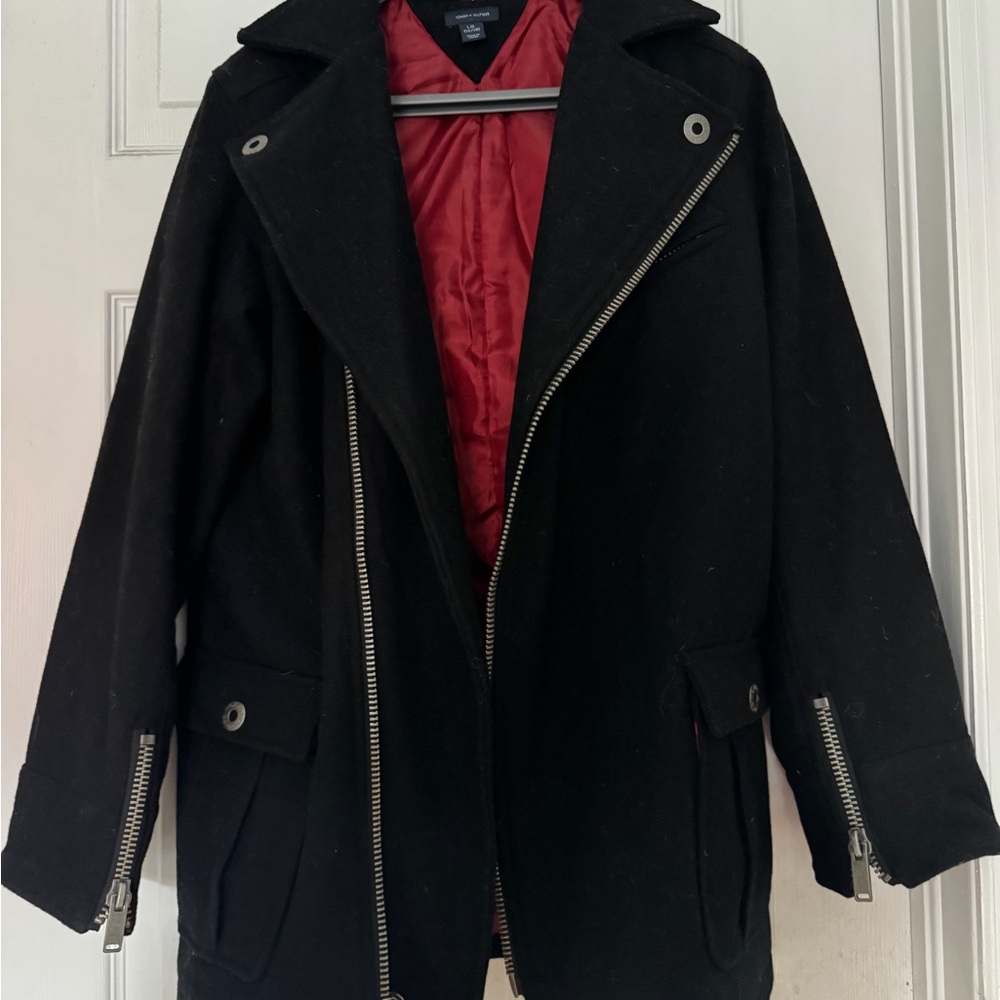 Tommy Hilfiger Black Jacket with Red Interior